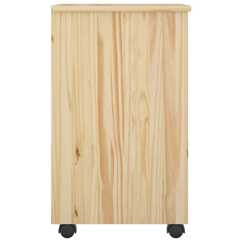 Rolkowa szafka Brązowy 34 x 39 x 65,5 cm Lite drewno sosnowe
