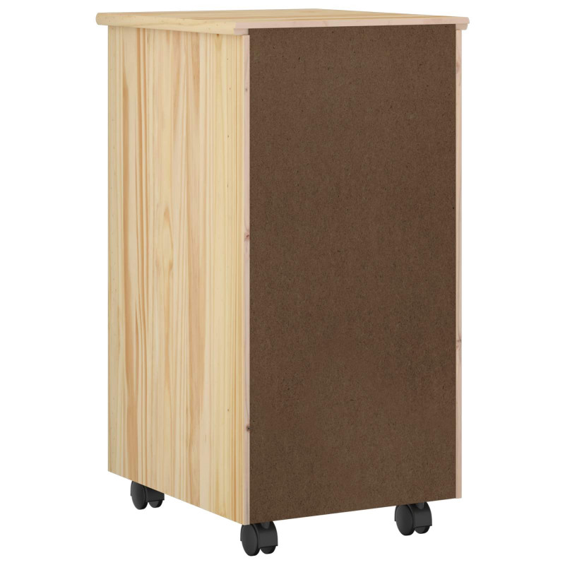 Rolkowa szafka Brązowy 34 x 39 x 65,5 cm Lite drewno sosnowe