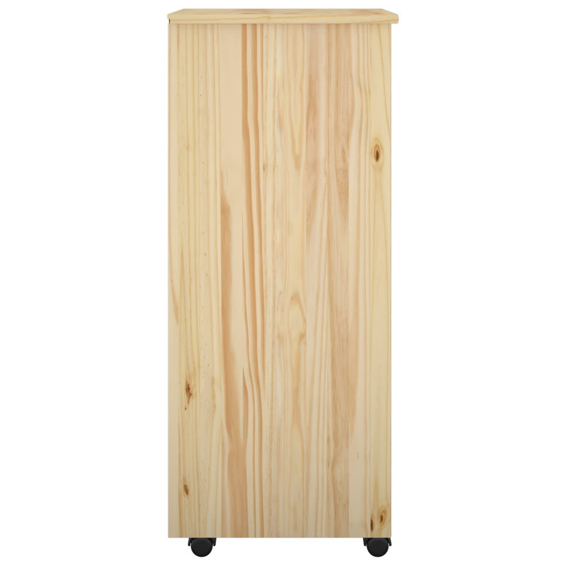 Rolkowa szafka Brązowy 34 x 39 x 93,5 cm Lite drewno sosnowe