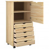 Rolkowa szafka Brązowy 53 x 39 x 103 cm Lite drewno sosnowe