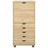 Rolkowa szafka Brązowy 53 x 39 x 103 cm Lite drewno sosnowe