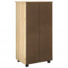 Rolkowa szafka Brązowy 53 x 39 x 103 cm Lite drewno sosnowe