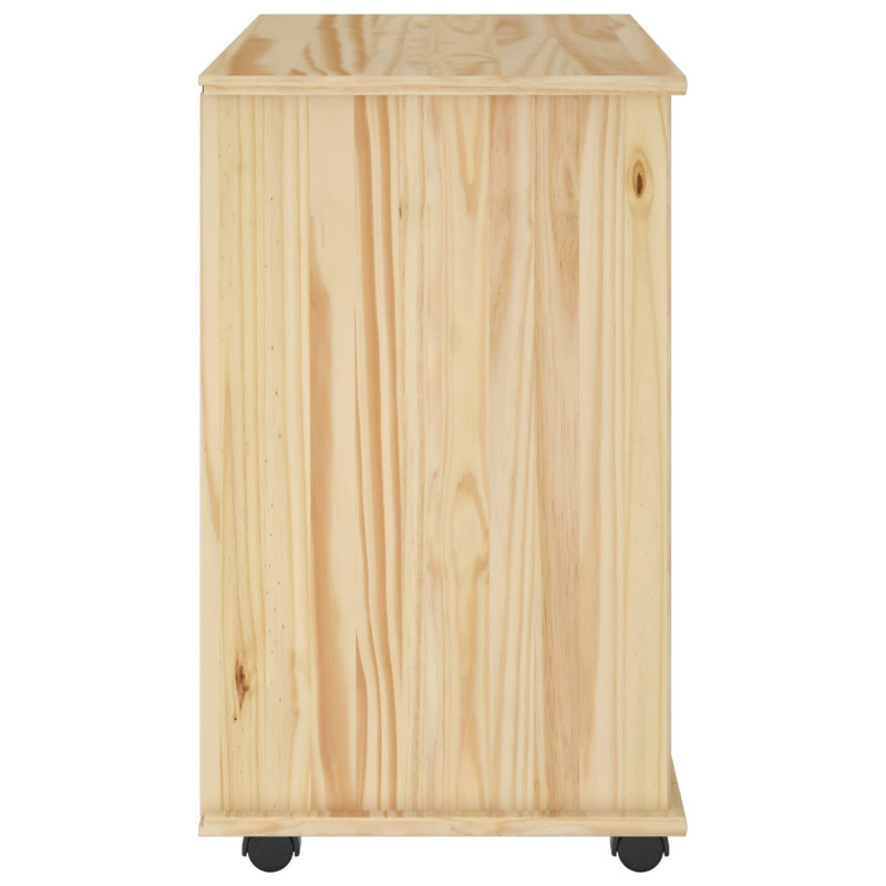 Rolkowa szafka Brązowy 63,5 x 39 x 65,5 cm Lite drewno sosnowe