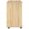 Rolkowa szafka Brązowy 63,5 x 39 x 65,5 cm Lite drewno sosnowe