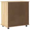 Rolkowa szafka Brązowy 63,5 x 39 x 65,5 cm Lite drewno sosnowe