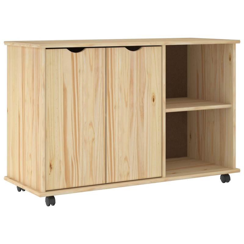 Rolkowa szafka Brązowy 100 x 39 x 65,5 cm Lite drewno sosnowe