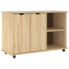 Rolkowa szafka Brązowy 100 x 39 x 65,5 cm Lite drewno sosnowe