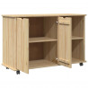 Rolkowa szafka Brązowy 100 x 39 x 65,5 cm Lite drewno sosnowe
