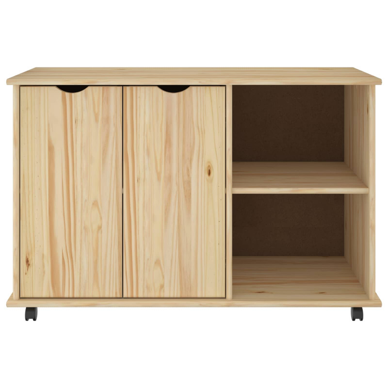 Rolkowa szafka Brązowy 100 x 39 x 65,5 cm Lite drewno sosnowe