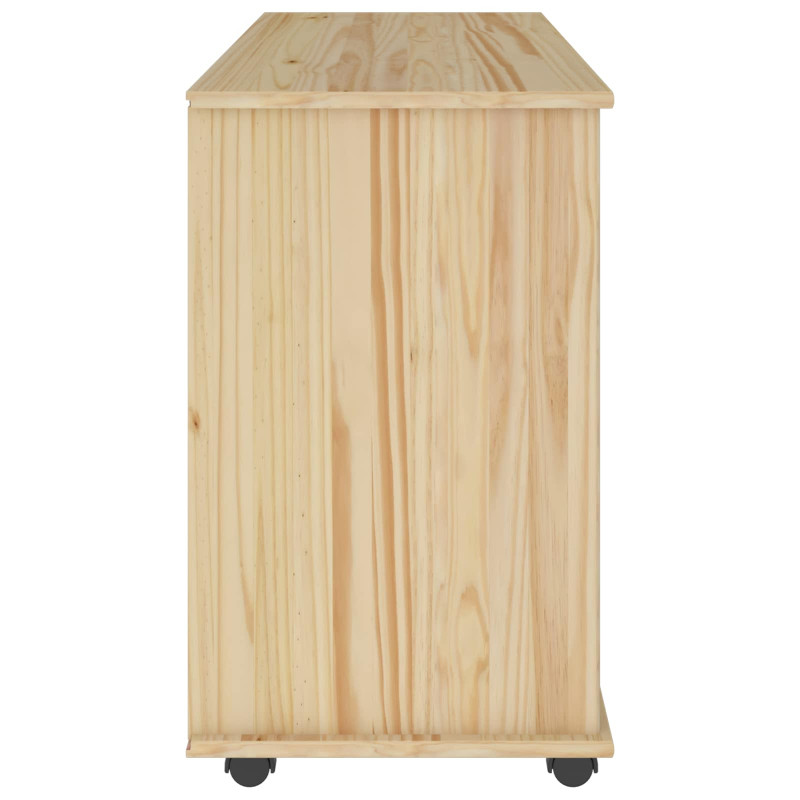 Rolkowa szafka Brązowy 100 x 39 x 65,5 cm Lite drewno sosnowe