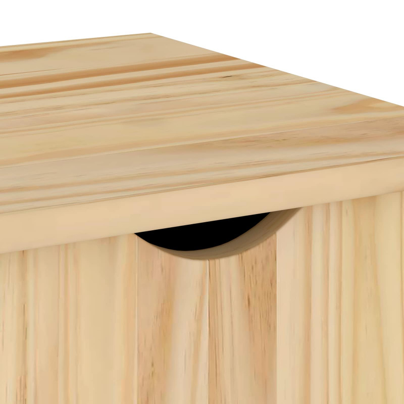 Rolkowa szafka Brązowy 100 x 39 x 65,5 cm Lite drewno sosnowe