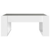 Stolik kawowy z LED Infinity, biały, 70x53x30 cm