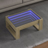 Stolik kawowy z LED Infinity, dąb sonoma, 70x53x30 cm