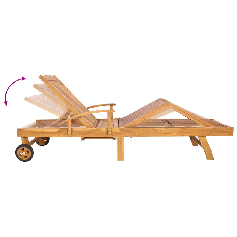 Leżak ze stolikiem 2 pcs brązowy 40 x 40 x 40 cm