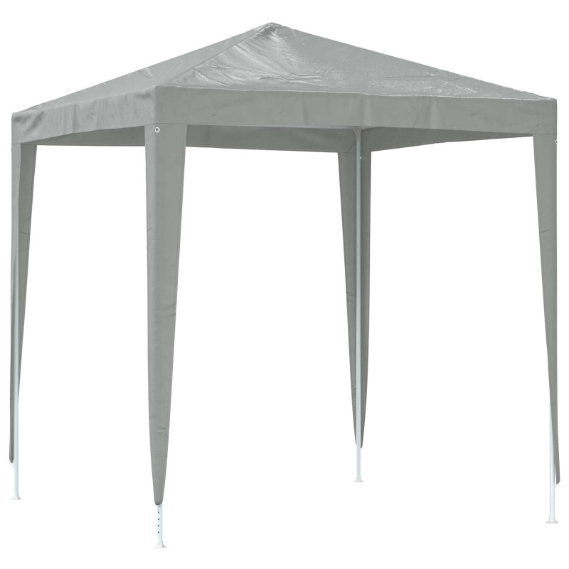 Namiot Imprezowy 200 x 200 x 240 cm jasnoszary PE i stal