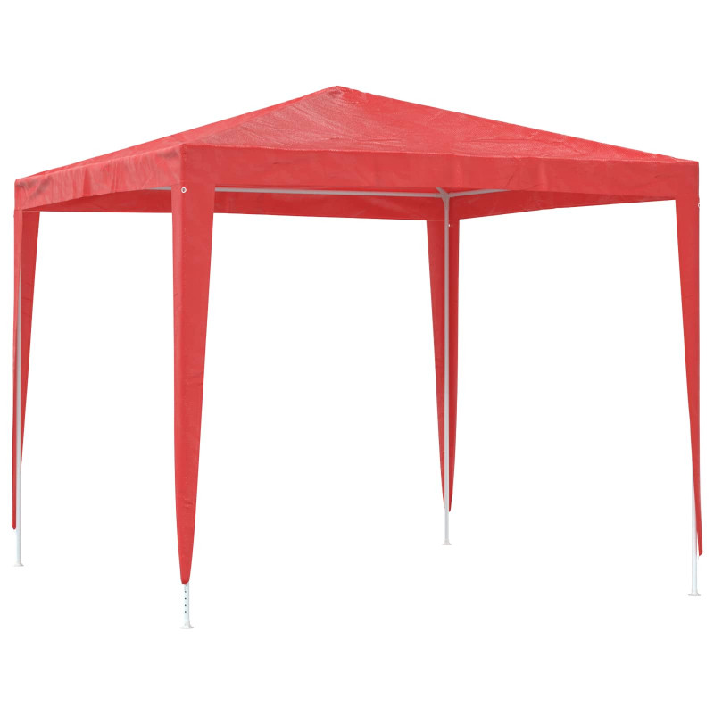 Namiot Imprezowy 250 x 250 x 240 cm czerwony PE i stal