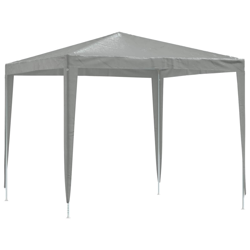 Namiot Imprezowy 250 x 250 x 240 cm jasnoszary PE i stal
