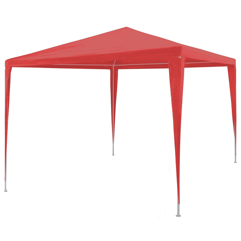 Namiot Imprezowy Czerwony 300 x 300 x 255 cm PE i stal