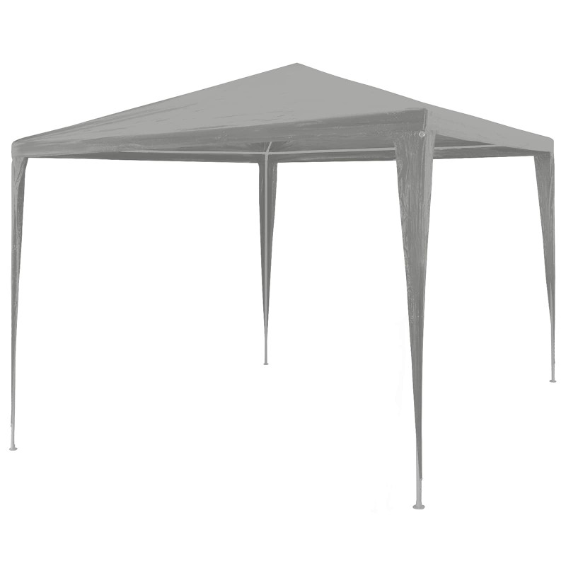 Namiot Imprezowy Jasnoszary 300 x 300 x 255 cm PE i stal