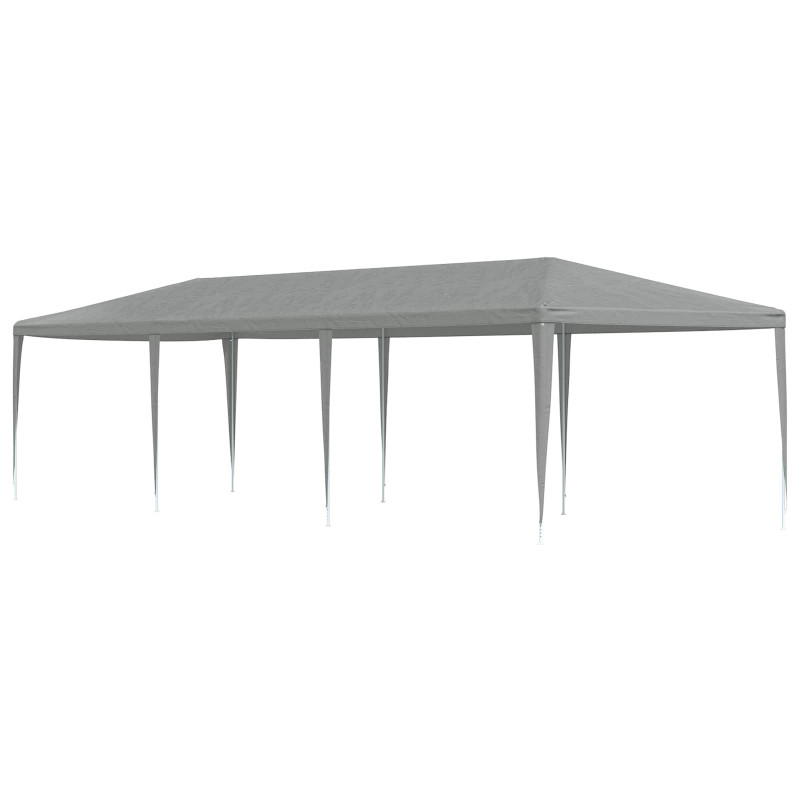 Namiot Imprezowy Jasnoszary 900 x 300 x 255 cm PE i stal