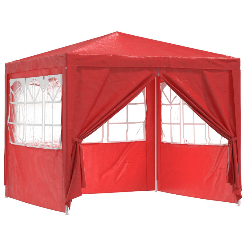 Namiot Imprezowy Czerwony 250 x 250 x 240 cm PE i stal