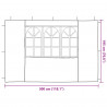 Ściana boczna namiotu na imprezy 2 pcs 300 x 195 cm jasnoszary