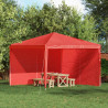Ściana boczna namiotu na imprezy 2 pcs czerwony 300 x 195 cm