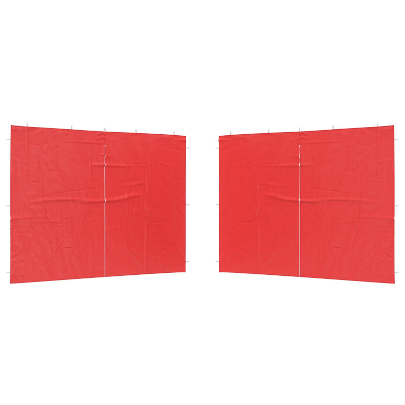 Ściana boczna namiotu na imprezy 2 pcs czerwony 300 x 195 cm