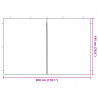 Ściana boczna namiotu na imprezy 2 pcs czerwony 300 x 195 cm