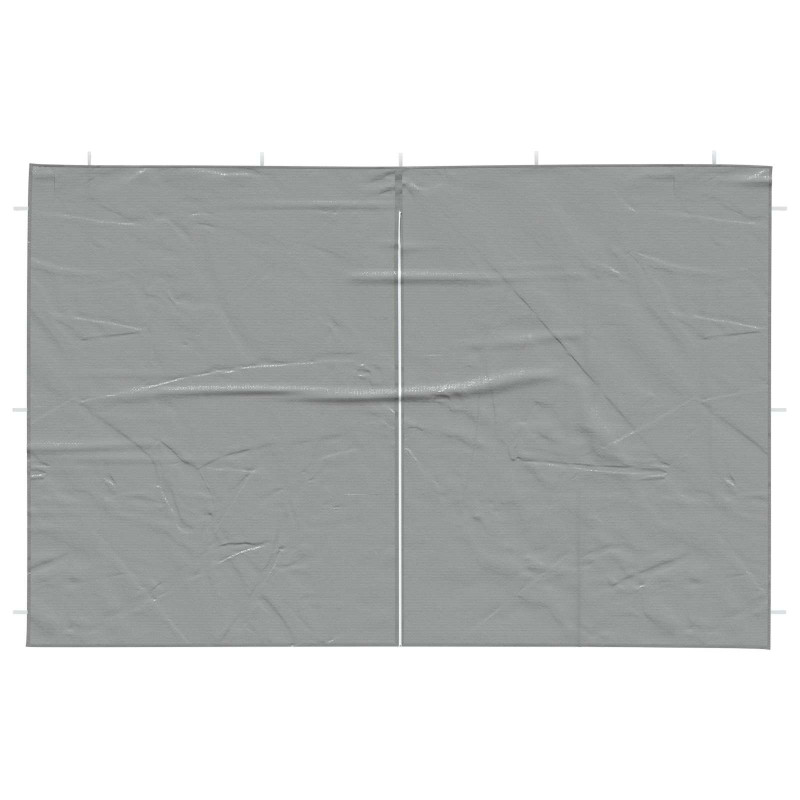Ściana boczna namiotu na imprezy 2 pcs jasnoszary 400 x 195 cm
