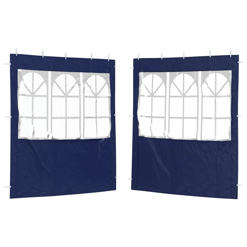 Ściana boczna namiotu na imprezy 2 pcs 200 x 195 cm niebieski