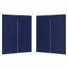 Ściana boczna namiotu na imprezy 2 pcs niebieski 200 x 195 cm