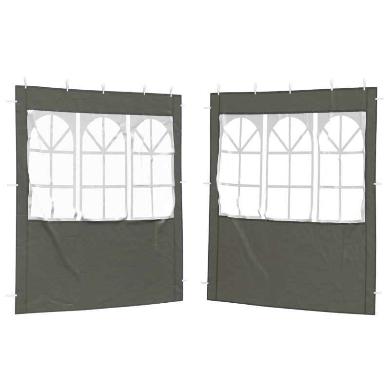 Ściana boczna namiotu na imprezy 2 pcs 200 x 195 cm antracytowy