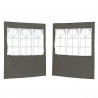 Ściana boczna namiotu na imprezy 2 pcs 200 x 195 cm antracytowy