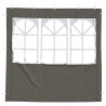 Ściana boczna namiotu na imprezy 2 pcs 200 x 195 cm antracytowy