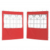 Ściana boczna namiotu na imprezy 2 pcs 200 x 195 cm czerwony