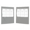 Ściana boczna namiotu na imprezy 2 pcs 200 x 195 cm jasnoszary