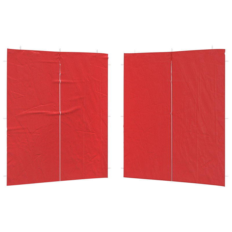 Ściana boczna namiotu na imprezy 2 pcs czerwony 200 x 195 cm