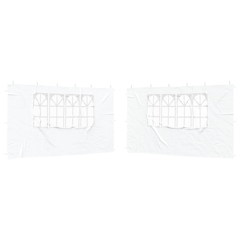 Ściana boczna namiotu na imprezy 2 pcs 400 x 195 cm Biały