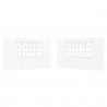Ściana boczna namiotu na imprezy 2 pcs 400 x 195 cm Biały