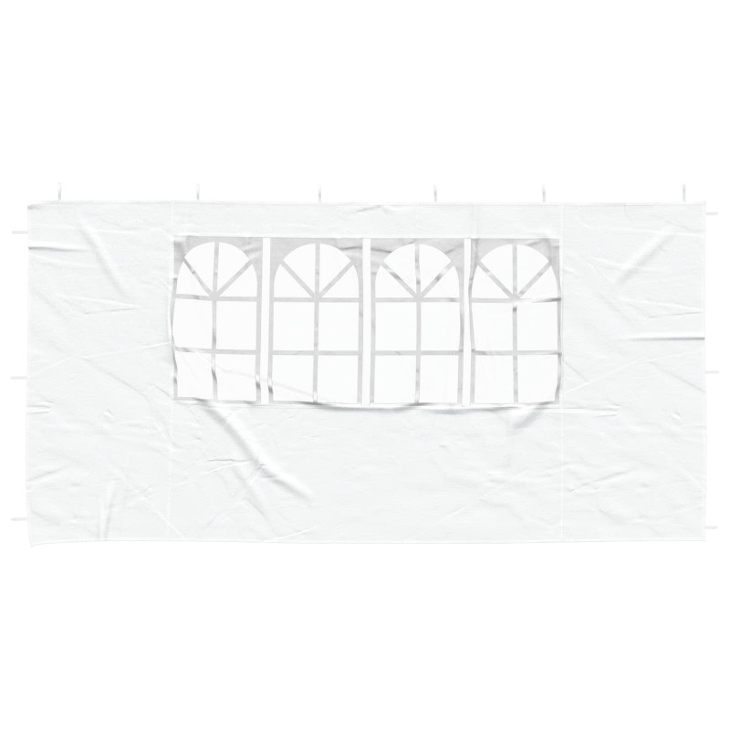 Ściana boczna namiotu na imprezy 2 pcs 400 x 195 cm Biały