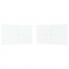 Ściana boczna namiotu na imprezy 2 pcs Biały 400 x 195 cm