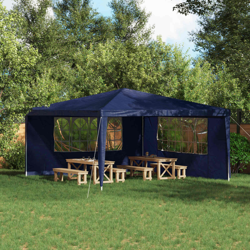 Ściana boczna namiotu na imprezy 2 pcs 400 x 195 cm niebieski