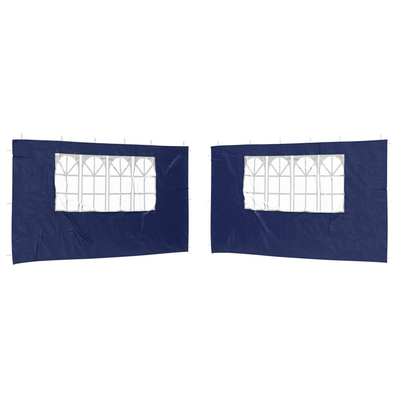 Ściana boczna namiotu na imprezy 2 pcs 400 x 195 cm niebieski