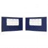 Ściana boczna namiotu na imprezy 2 pcs 400 x 195 cm niebieski