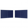 Ściana boczna namiotu na imprezy 2 pcs niebieski 400 x 195 cm