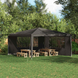 Ściana boczna namiotu na imprezy 2 pcs 400 x 195 cm antracytowy