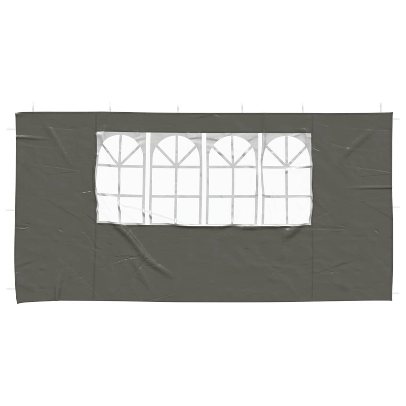 Ściana boczna namiotu na imprezy 2 pcs 400 x 195 cm antracytowy