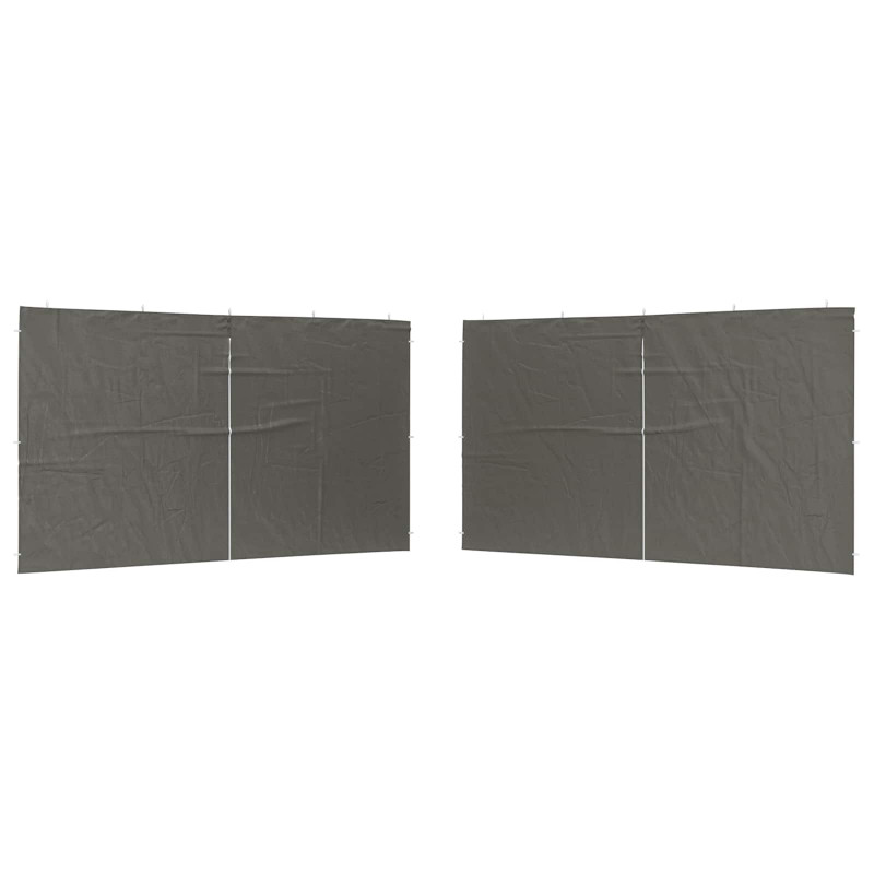 Ściana boczna namiotu na imprezy 2 pcs antracytowy 400 x 195 cm
