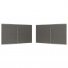 Ściana boczna namiotu na imprezy 2 pcs antracytowy 400 x 195 cm